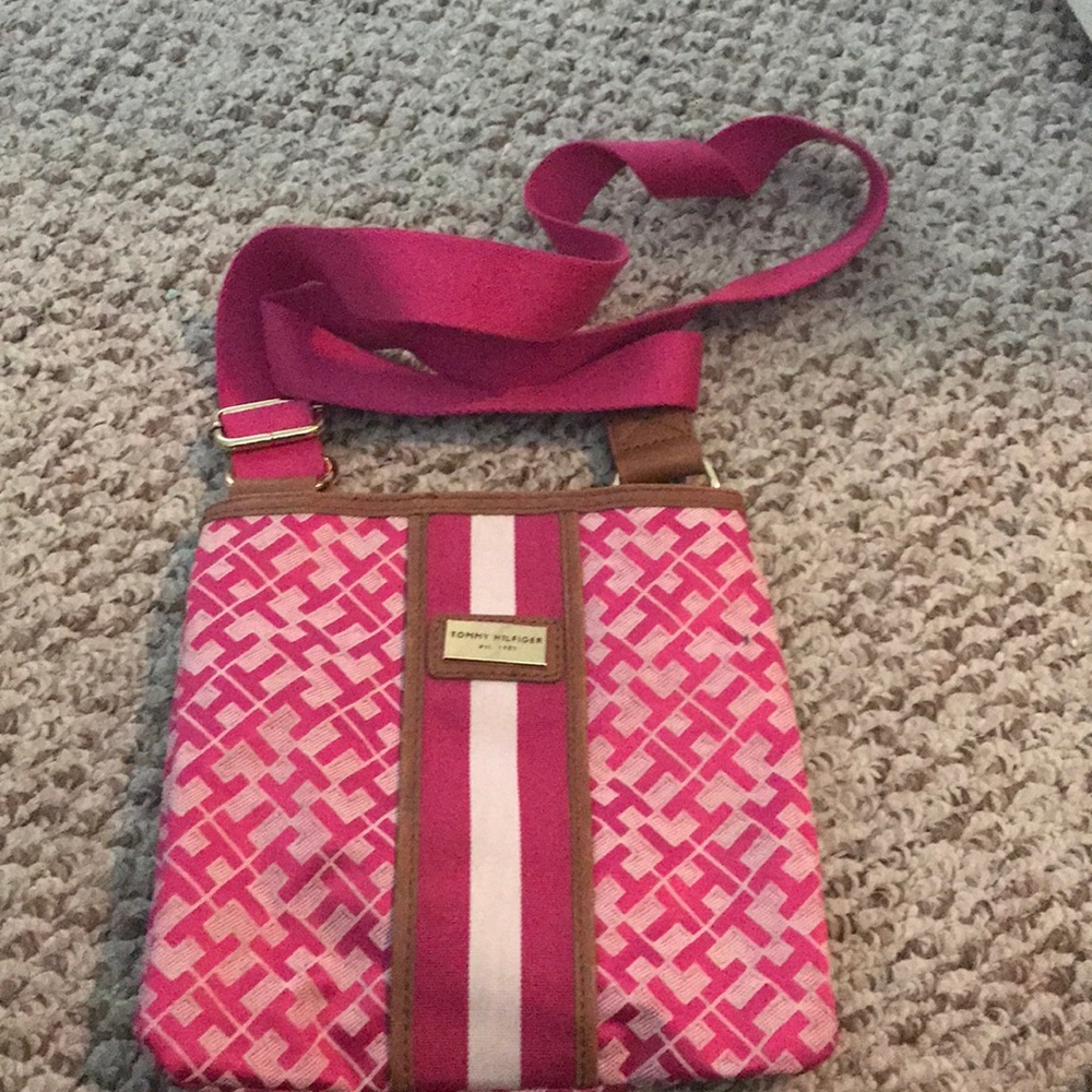 Pink Tommy Hilfiger cross body bag